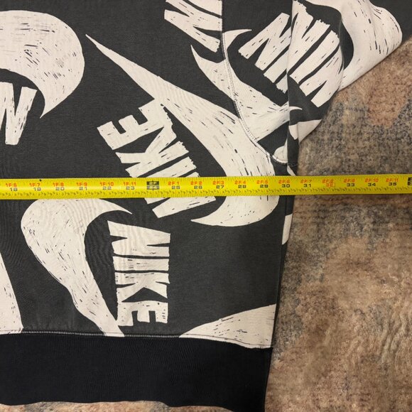 Nike Women's Plus Icon Clash Black/White Fleece Crop Pullover Sweatshirt 3X - Picture 8 of 10